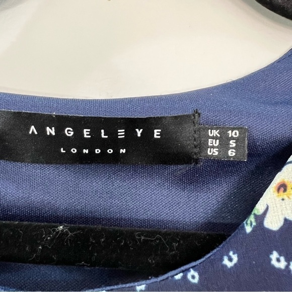 Angeleye London Blue Floral Ruffle Mini Dress 6 - Picture 10 of 11
